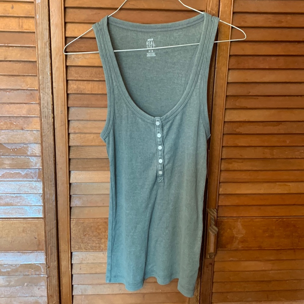 Sage, green aerie, medium tank top